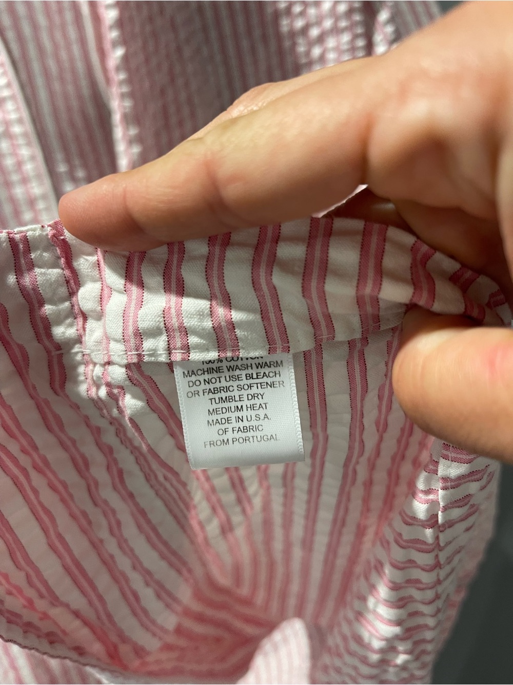 MATOUK Matteo Seersucker Robe Peony Pink Stripe XS Retail $250+ No Belt - Picture 5 of 9